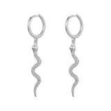boucle d'oreille serpent argent