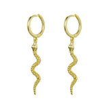 boucle d'oreille serpent or portee