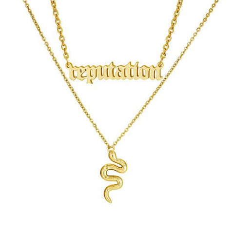 collier chaine serpent or