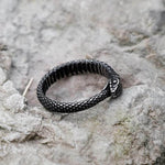 bague ouroboros argent