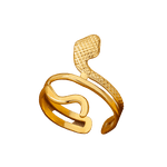 bague serpent dore