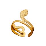 bague serpent dore