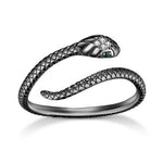 bague serpent noir