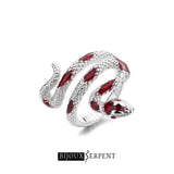 bague serpent en or blanc pour femme