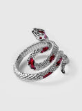 bague serpent en or blanc pour femme