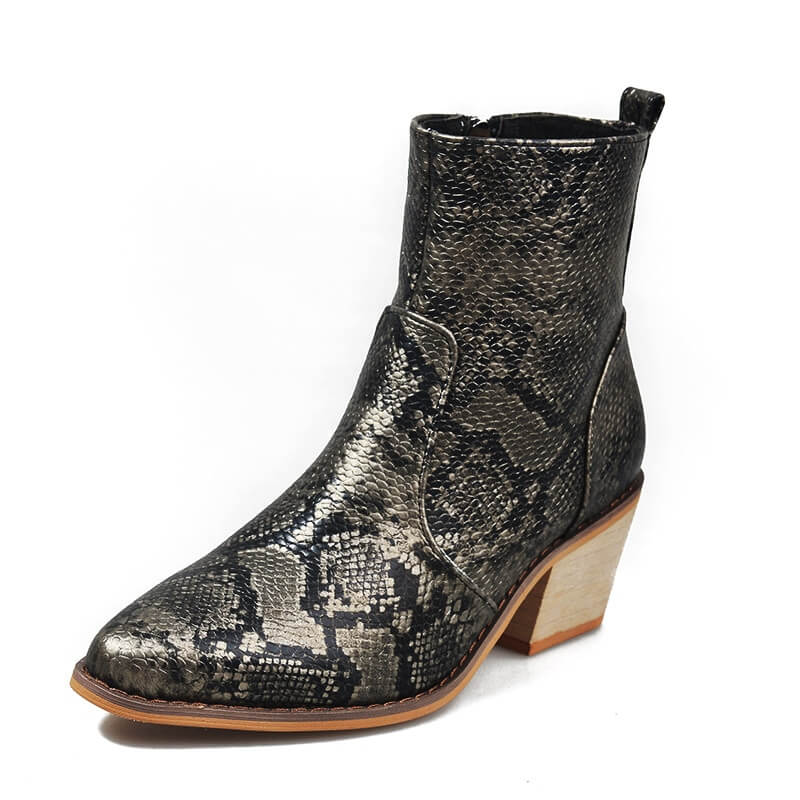 bottines imitation python
