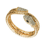 bracelet serpent or blanc femme