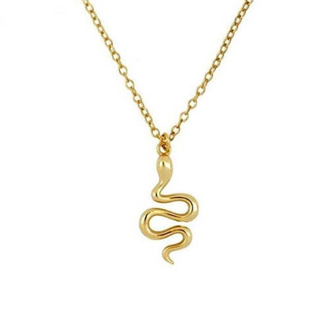 collier serpent or femme