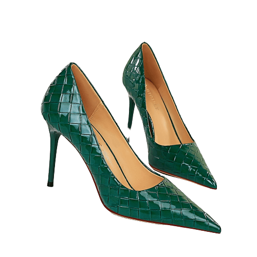 Escarpin python top petit talon