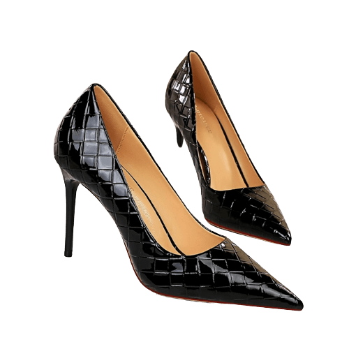 Escarpins Noir Python Bijoux Serpent