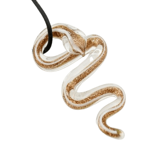 pendentif serpent en verre de murano