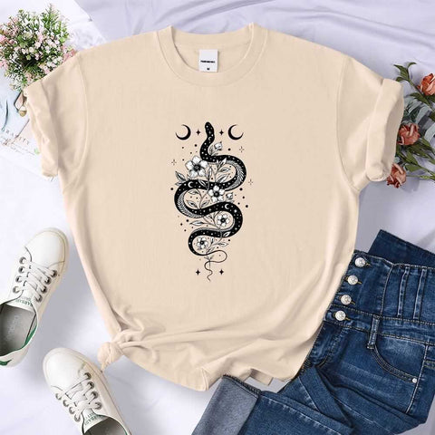 t-shirt serpent femme